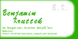 benjamin kruttek business card